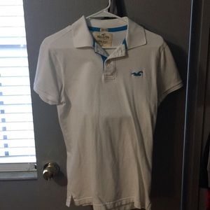 Hollister White polo( Epic Flex Stretch)